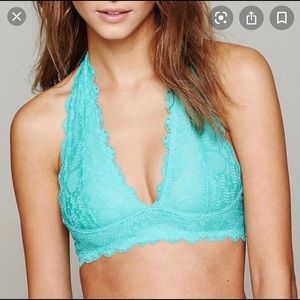 Free People Aqua Lace Bralette